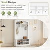 TIRAMISUBEST Hall Tree with Bench and Shoe Storage, Multi-functional Storage Bench with 3 Hanging Hooks & Open Storage Space - 3 of 4