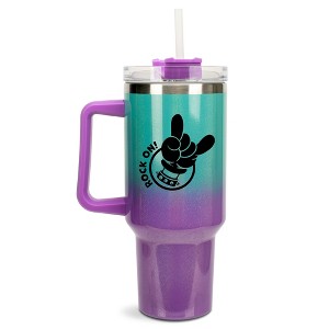 100 North Rock On! Classic Mouse & Cup Head Hands Wrap-Around 40 Oz. Stainless Steel Water Bottle Coffee Mug, Spill & Leak Resistant, Travel Tumbler - 1 of 4