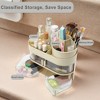 Unique Bargains Rotating Makeup Organizer with Drawer Beige 1 Pc - 2 of 4