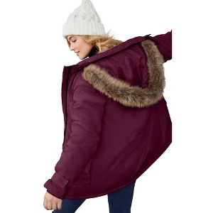 ellos Faux Fur Trim Parka - 1 of 4