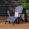 WestinTrends 2-Piece Outdoor Patio HDPE Adirondack Chair With Ottoman and Cup Holder Set - 2 of 4