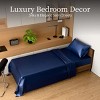 Satin Bed Sheets, Twin Size Sheets Set, 3 Pcs Silky Bedding Set with 15 Inches Deep Pocket for Mattress - 3 of 4