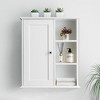 ChicFurnit Bathroom Storage Cabinet Wooden Medicine Cabinet with Wall Mounted Storage for Bathroom Organization, White, 29.9"*15.7"*8.7" - 2 of 4