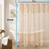 HLC.ME Harper Lace Shower Curtain for Bathroom with Floral Vine Design and Attached Valance – Elegant Victorian Classic Style - 3 of 4