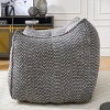 Bean Bag Chair Modern with Armrests and Handle for Living Room Relaxing 47.2" Wide-3irtyhousy - 3 of 4