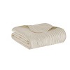 Oversized Quilted Throw with Scalloped Edges Cream 60x72in - 3 of 4