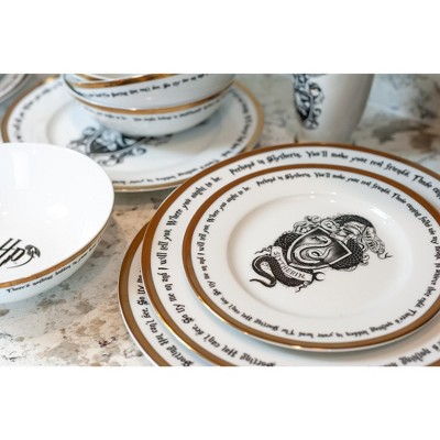 White Ceramic Hogwarts House 16-Piece Dinnerware Set