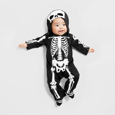 Baby Skeleton Halloween Costume Jumpsuit 0-6M - Hyde & EEK! Boutique™