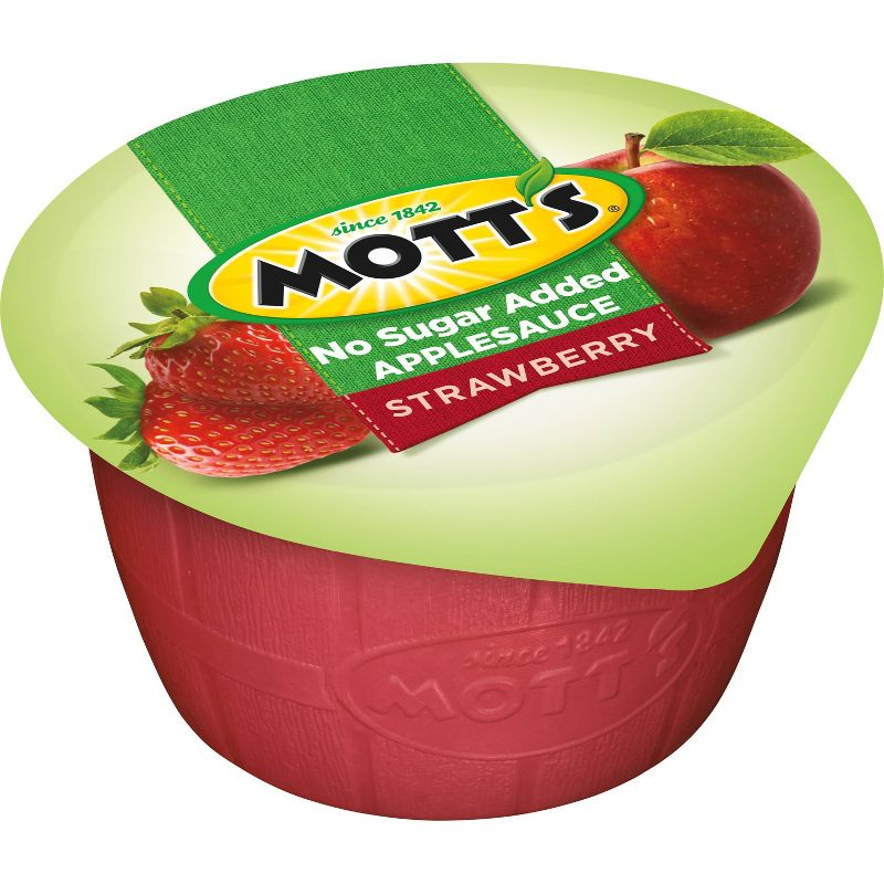 Mott's Unsweetened Strawberry Applesauce - 6ct/3.9oz Cups, 3 of 13