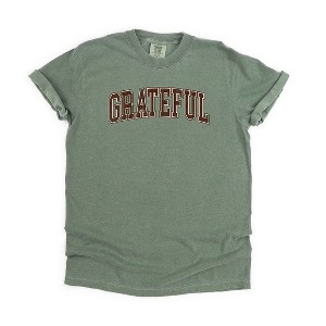 Simply Sage Market Women's Grateful Grunge Short Sleeve Garment Dyed Tee - 1 of 2
