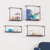 Holly & Martin Zyther Metal Wall Shelves - 4pc Set - HZ0307 - Antique Black/Brown - SEI - 2 of 4