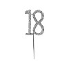 O'Creme Rhinestone Silver-Colored Number-18 Cake Topper 2 Inch - image 2 of 2