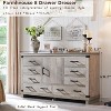 SinCiDo Farmhouse 8 Drawer Bedroom Dresser w/Adjustable Shelf, Thick Plank Design, Wood Closet Dresser for Bedroom, Living Room - 2 of 4