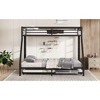 NicBex Twin XL/Queen Bunk Bed with Trundle,Metal Bunkbeds with Ladder&Guardrail,Space-Saving Bunk Bed Platform for Teens&Adults,350/500lbs Max,Black - 2 of 4