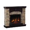 41" Freestanding Electric Fireplace Tan - Home Essentials: Modern Indoor Heater with Remote, No Assembly Required - 4 of 4