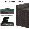 8-Piece Multifunctional Outdoor Patio Set, PE Rattan Sectional Sofa with Coffee Table & Storage Box, Brown & Beige - 4 of 4