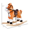 Cesicia Plush Cowboy Rocking Horse, Wooden Ride-On Toy, Wild West Fun, Brown, for 3-6 Years - 4 of 4