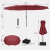 15FT Extra Large Rectangular Patio Umbrella, Outdoor Double Sided Rectangular Market Umbrella With Stand, With Base, Heavy Duty Cantilever Design - 2 of 4