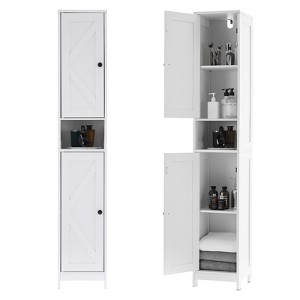 Tall Bathroom Cabinet with Drawer & Adjustable Shelves, 66.9 Inch  for Bathroom, Kitchen, Hallway, Modern Accent Furniture - 1 of 4