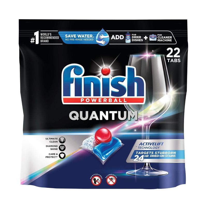 Finish Quantum Ultimate Clean & Shine Dishwasher Detergent Tablets, 1 of 8