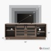 Stead Modern Farmhouse TV Stand - 58” Entertainment Center with Storage - Barn Door TV Stand - 32 to 65" TVs (Driftwood) - 2 of 4