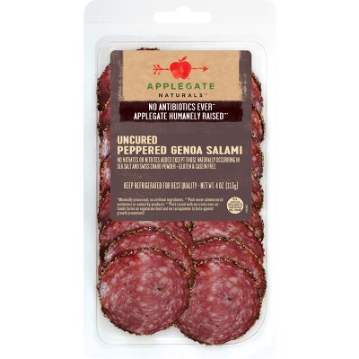 Applegate Natural Uncured Peppered Genoa Salami - 4oz