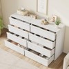 6/7/8 Drawer Dresser for Bedroom, Modern Horizontal Wooden Chest of Drawers Dresser Organizer - 3 of 4