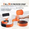VEVOR Off-Road Recovery Kit, 3" x 30', Heavy Duty Winch Recovery Kit with 30,000 lbs Tow Strap, 44,092 lbs D-Ring Shackles, Orange - 3 of 4