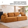 TiramisuBest LY-003 Beige White Deep Seat Compression Sofa 3 Seater with Beige for sofa - 4 of 4
