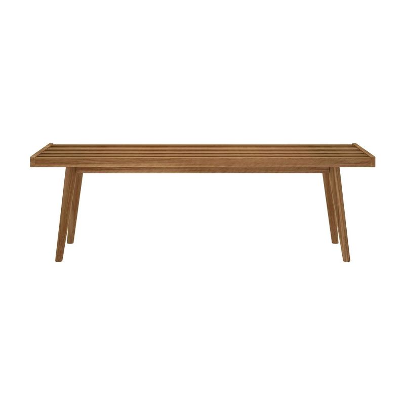 Max & Lily Entryway Bench, Wooden End of Bed Bench for Bedroom, Hallway, Porch, 56.25”, 2 of 6