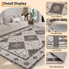 Machine Washable Area Rugs Vintage Printed Living Room Rugs with Non-Slip Backing, Soft Low Pile Floor Carpet - 4 of 4