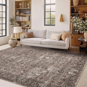 TackView Vintage Washable Kitchen Runner Rug, Non Shedding Boho Runners for Hallways, Non Slip Soft Indoor Floor Throw Carpet - 1 of 4
