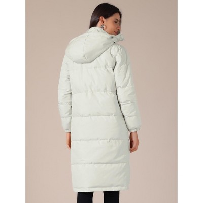INSPIRE CHIC Women's Winter Thicken Puffer Hooded Outwear Long Padded Warm Parka Jacket Coat White Large — фото 4