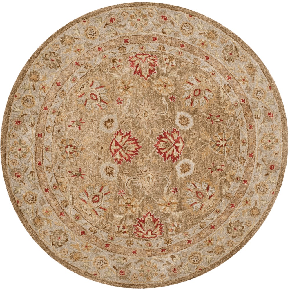 3'6in Round Georgeta Tufted Area Rug Brown/Beige - Safavieh