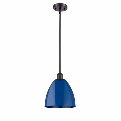 Plymouth Dome - 1 Light Stem Hung Pendant In Industrial Style-10.88 Inches Tall and 9 Inches Wide