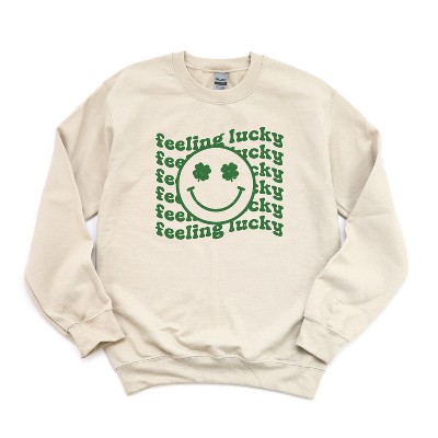 Simply Sage Market Women's Graphic Sweatshirt Feeling Lucky Stacked