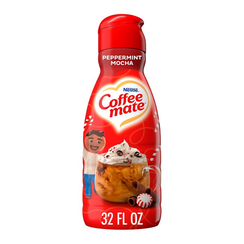 Coffee mate Peppermint Mocha Coffee Creamer - 32 fl oz (1qt), 1 of 18