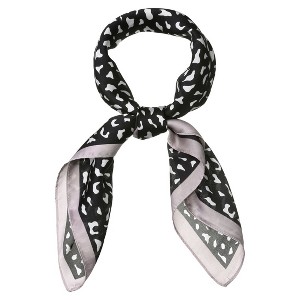 Allegra K Women's Animal Leopard Print Silk Feeling Square Scarves Kerchief Neckerchief Bandana - 1 of 4