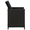 Patio Chairs with Cushions 4 pcs Poly Rattan Black vidaXL - 4 of 4