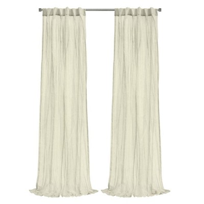 Habitat Paloma Sheer Dual Header Stylish and Functional Curtain Panel Cream