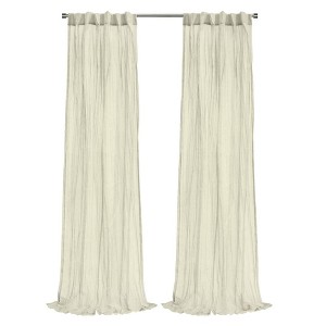 Habitat Paloma Sheer Dual Header Stylish and Functional Curtain Panel Cream - 1 of 4