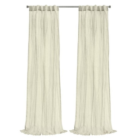 Habitat Paloma Sheer Dual Header Stylish and Functional Curtain Panel Cream - image 1 of 4