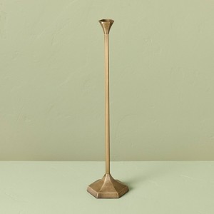 Oversized Floor Taper Candlestick Brass - Hearth & Hand™ with Magnolia - 1 of 4