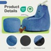 CAVINAS 23.6"/30.3" Eggplant Shaped Kids Bean Bag Chair,Gaming Bean Bag Chairs for Teens with Faux Rabbit Fur,Beanbag Chair for Living Room - 4 of 4