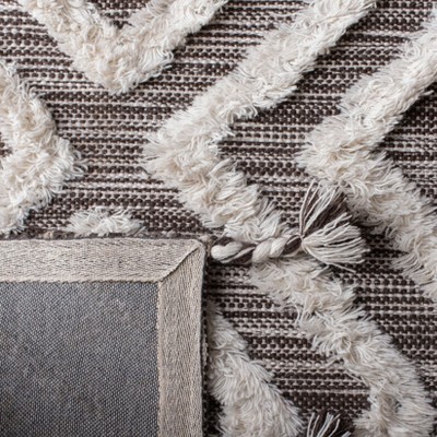 Ivory Geometric Hand-Knotted Wool Area Rug 3' x 5'