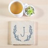 Personalization Mall Farmhouse Floral Personalized Letter Tumbled Stone Coaster Set - 3 of 4