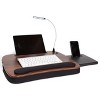Sofia + Sam Multi Tasking Memory Foam Lap Desk with USB Light ( Brown Wood Top) - 4 of 4