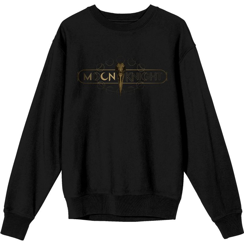 Moon Knight Circle Logo Men's Black Sweatshirt, 1 of 2