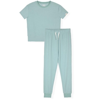 Sleep On It Boys 2-Piece Textured Jersey Short-Sleeve Jersey Pajama Pants Set