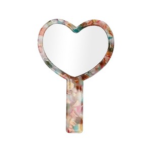 Unique Bargains Heart Shaped Handheld Mirrors 1 Pc - 1 of 3